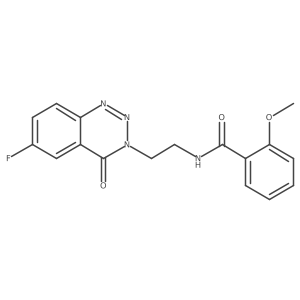 N-(2-(6-fluoro-4-oxobenzo[d][1,2,3]triazin-3(4H)-yl)ethyl)-2-methoxybenzamide结构式