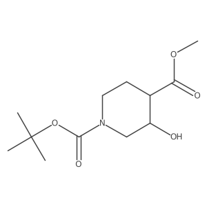 1-Tert-butyl 4-methyl cis-3-hydroxypiperidine-1,4-dicarboxylate Structure