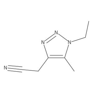 2-(1-Ethyl-5-methyl-1H-1,2,3-triazol-4-yl)acetonitrile结构式