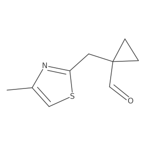 1-[(4-Methyl-1,3-thiazol-2-yl)methyl]cyclopropane-1-carbaldehyde Structure