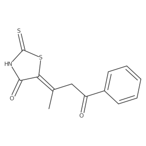 5-(1-Methyl-3-oxo-3-phenylpropylidene)-2-thioxo-4-thiazolidinone结构式