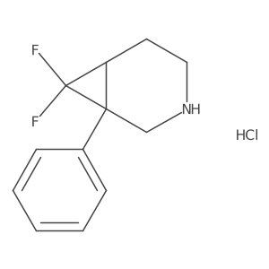 7,7-Difluoro-1-phenyl-3-azabicyclo[4.1.0]heptane hydrochloride Structure
