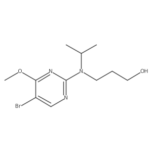3-[(5-Bromo-4-methoxy-2-pyrimidinyl)(1-methylethyl)amino]-1-propanol结构式