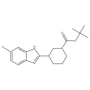 tert-butyl 3-(6-fluoro-1H-1,3-benzodiazol-2-yl)piperidine-1-carboxylate结构式