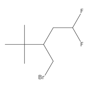 3-(Bromomethyl)-1,1-difluoro-4,4-dimethylpentane结构式