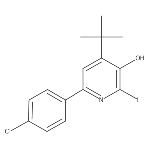6-(4-Chlorophenyl)-4-(1,1-dimethylethyl)-2-iodo-3-pyridinol Structure