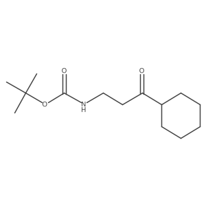 tert-butyl N-(3-cyclohexyl-3-oxopropyl)carbamate结构式