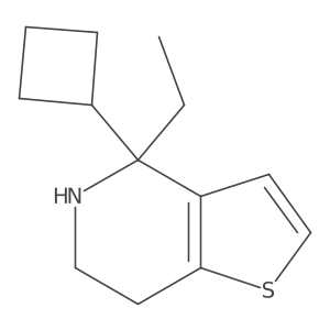 4-cyclobutyl-4-ethyl-4H,5H,6H,7H-thieno[3,2-c]pyridine结构式