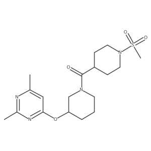 (3-((2,6-Dimethylpyrimidin-4-yl)oxy)piperidin-1-yl)(1-(methylsulfonyl)piperidin-4-yl)methanone结构式