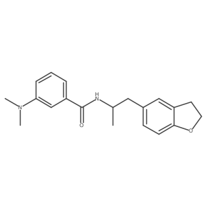 N-(1-(2,3-dihydrobenzofuran-5-yl)propan-2-yl)-3-(dimethylamino)benzamide结构式