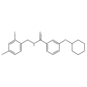 N-(2,4-difluorobenzyl)-2-((tetrahydro-2H-pyran-4-yl)oxy)isonicotinamide Structure