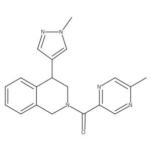 (4-(1-methyl-1H-pyrazol-4-yl)-3,4-dihydroisoquinolin-2(1H)-yl)(5-methylpyrazin-2-yl)methanone结构式