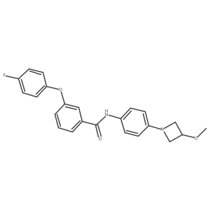 3-(4-fluorophenoxy)-N-[4-(3-methoxyazetidin-1-yl)phenyl]benzamide Structure