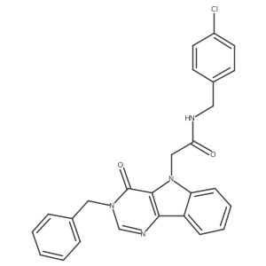 2-(3-benzyl-4-oxo-3H-pyrimido[5,4-b]indol-5(4H)-yl)-N-(4-chlorobenzyl)acetamide Structure