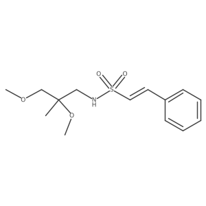 (E)-N-(2,3-dimethoxy-2-methylpropyl)-2-phenylethene-1-sulfonamide Structure