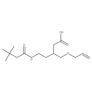 5-{[(Tert-butoxy)carbonyl]amino}-3-[(prop-2-en-1-yloxy)methyl]pentanoic acid结构式