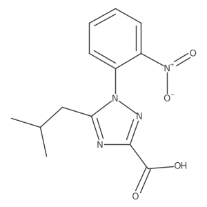 5-(2-Methylpropyl)-1-(2-nitrophenyl)-1H-1,2,4-triazole-3-carboxylic acid结构式