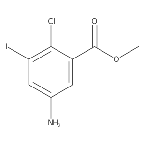 Methyl 5-amino-2-chloro-3-iodobenzoate结构式
