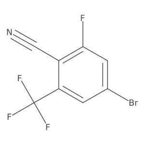 4-Bromo-2-fluoro-6-(trifluoromethyl)benzonitrile结构式