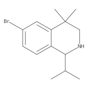 6-Bromo-4,4-dimethyl-1-(propan-2-yl)-1,2,3,4-tetrahydroisoquinoline Structure