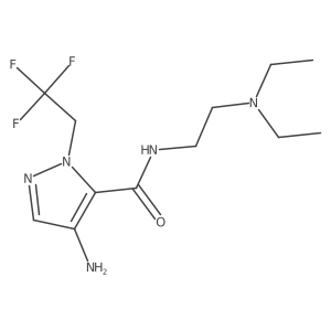 4-amino-N-[2-(diethylamino)ethyl]-2-(2,2,2-trifluoroethyl)pyrazole-3-carboxamide结构式