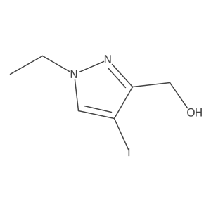 (1-Ethyl-4-iodo-1H-pyrazol-3-yl)methanol结构式