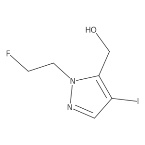 [1-(2-Fluoroethyl)-4-iodo-1H-pyrazol-5-yl]methanol结构式