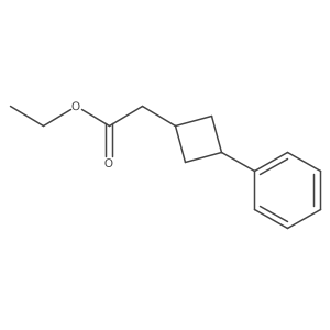 Ethyl 2-(3-phenylcyclobutyl)acetate结构式