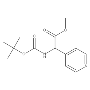 Methyl alpha-(Boc-amino)pyridine-4-acetate Structure