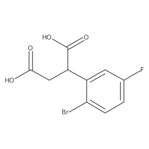 2-(2-Bromo-5-fluorophenyl)butanedioic acid结构式