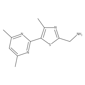 [5-(4,6-Dimethylpyrimidin-2-yl)-4-methyl-1,3-thiazol-2-yl]methanamine Structure