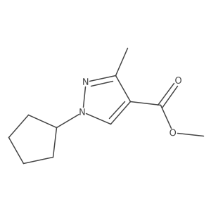 methyl 1-cyclopentyl-3-methyl-1H-pyrazole-4-carboxylate Structure