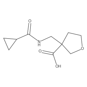 3-[(Cyclopropylformamido)methyl]oxolane-3-carboxylic acid结构式