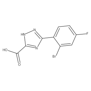 5-(2-bromo-4-fluorophenyl)-4H-1,2,4-triazole-3-carboxylic acid Structure