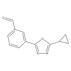 3-(5-Cyclopropyl-1,3,4-oxadiazol-2-yl)benzaldehyde结构式