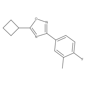 5-Cyclobutyl-3-(4-fluoro-3-methylphenyl)-1,2,4-oxadiazole Structure