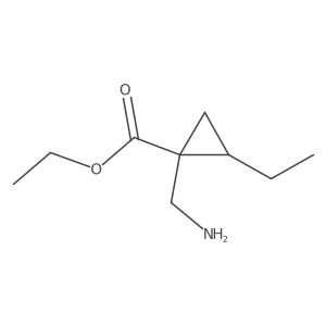 Ethyl (1S,2S)-1-(aminomethyl)-2-ethylcyclopropane-1-carboxylate Structure