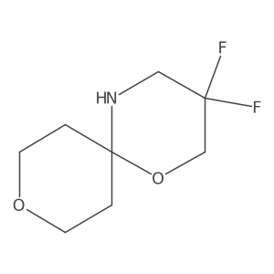 3,3-Difluoro-1,9-dioxa-5-azaspiro[5.5]undecane结构式