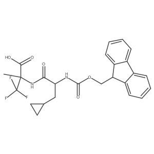 2-[(2S)-3-cyclopropyl-2-({[(9H-fluoren-9-yl)methoxy]carbonyl}amino)propanamido]-3,3,3-trifluoro-2-methylpropanoic acid Structure