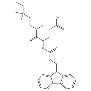 4-[(3,3-dimethylpentyl)(methyl)carbamoyl]-4-({[(9H-fluoren-9-yl)methoxy]carbonyl}amino)butanoic acid Structure