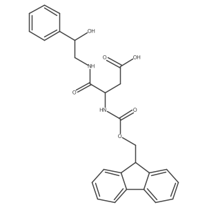 3-({[(9H-fluoren-9-yl)methoxy]carbonyl}amino)-3-[(2-hydroxy-2-phenylethyl)carbamoyl]propanoic acid结构式