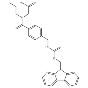 2-(1-{4-[({[(9H-fluoren-9-yl)methoxy]carbonyl}amino)methyl]phenyl}-N-propylformamido)acetic acid结构式