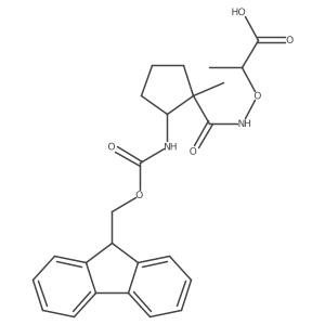 2-({[2-({[(9H-fluoren-9-yl)methoxy]carbonyl}amino)-1-methylcyclopentyl]formamido}oxy)propanoic acid Structure
