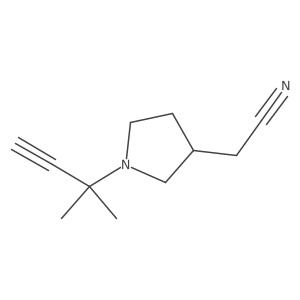 2-[1-(2-Methylbut-3-yn-2-yl)pyrrolidin-3-yl]acetonitrile Structure