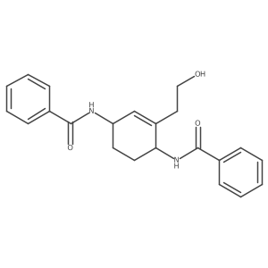 rel-N,N'-((1R,4S)-2-(2-Hydroxyethyl)cyclohex-2-ene-1,4-diyl)dibenzamide结构式