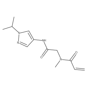 N-Methyl-N-[2-oxo-2-[(1-propan-2-ylpyrazol-4-yl)amino]ethyl]prop-2-enamide结构式