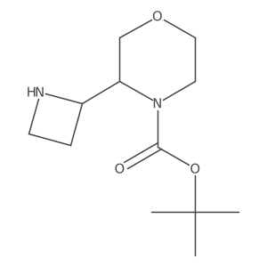 Tert-butyl 3-(azetidin-2-yl)morpholine-4-carboxylate结构式