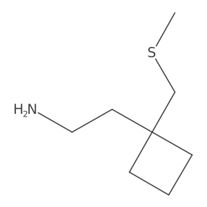 2-{1-[(Methylsulfanyl)methyl]cyclobutyl}ethan-1-amine Structure