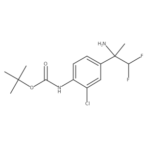 tert-butyl N-[4-(2-amino-1,1-difluoropropan-2-yl)-2-chlorophenyl]carbamate结构式