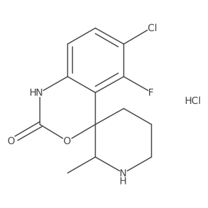 6-Chloro-5-fluoro-2'-methylspiro[benzo[d][1,3]oxazine-4,3'-piperidin]-2(1H)-one hydrochloride结构式